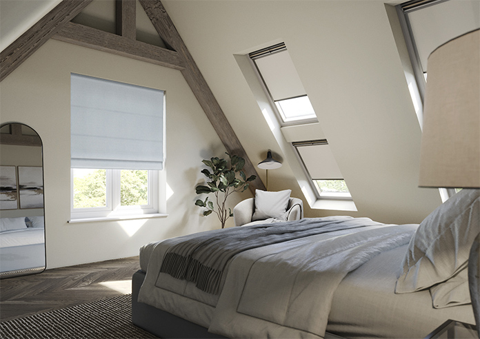 Wexley, Arctic Blue - Twist&Fit Roman Blind - Image 7